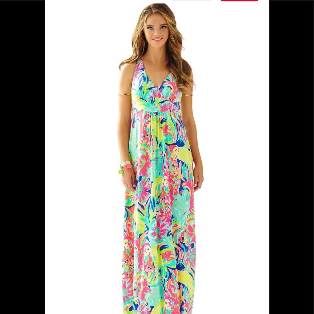 🌴Lilly Pulitzer Seaview Halter Maxi Dress Size XS